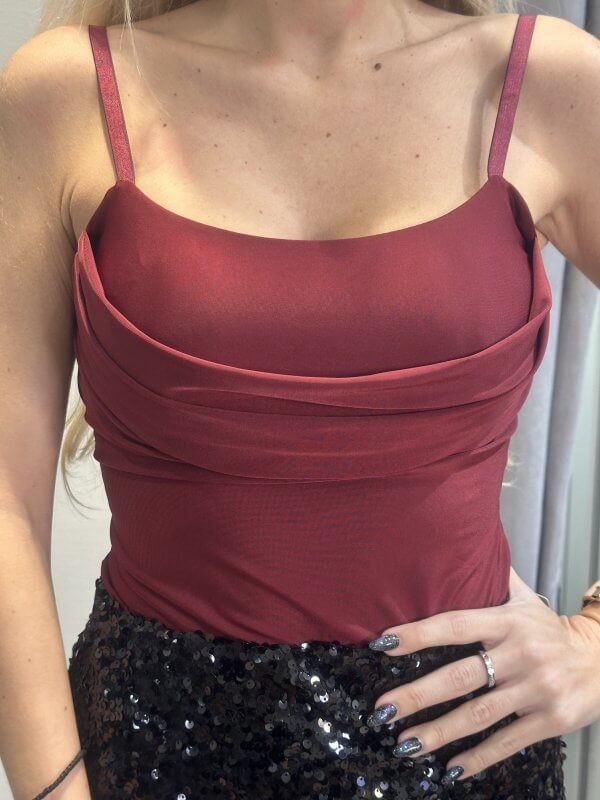 Κορμάκι ντραπέ - ΜΠΟΡΝΤΟ, One Size